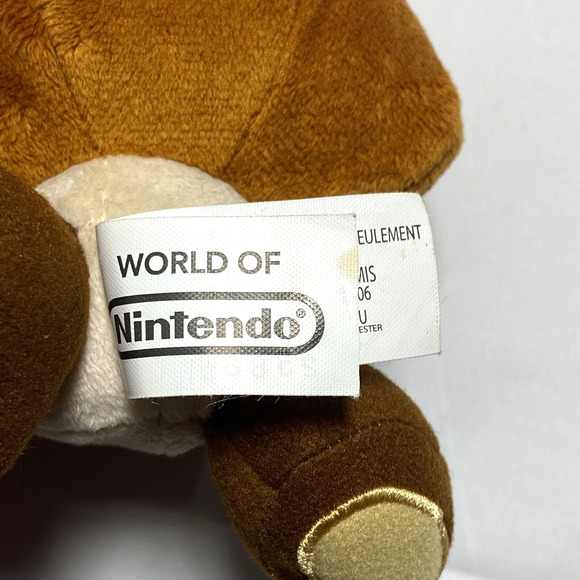 Super Mario Goomba Plush World Of Nintendo Open Mouth Angry Face Jakk Pacific - Picture 6 of 8